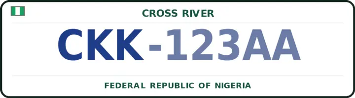 Nigerian number plate with the CKK code — Yala, Cross River