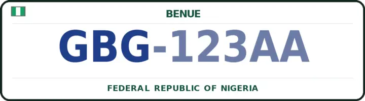 Farantin mota na Najeriya mai lambar GBG — Logo, Benue
