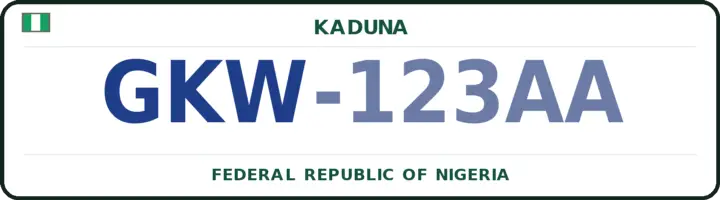 Farantin mota na Najeriya mai lambar GKW — Giwa, Kaduna