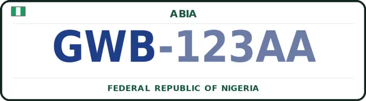 Farantin mota na Najeriya mai lambar GWB — Ugwunagbo, Abia