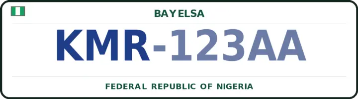 Farantin mota na Najeriya mai lambar KMR — Ekeremor, Bayelsa