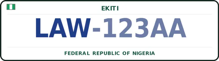Farantin mota na Najeriya mai lambar LAW — Ekiti-South-West, Ekiti
