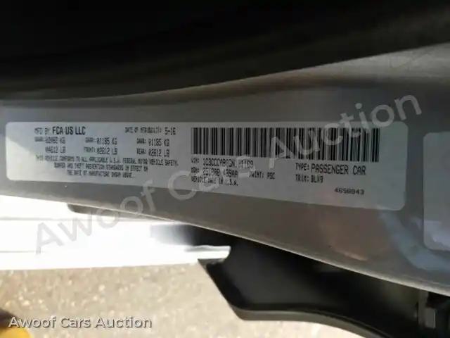 2016 Chrysler 200 1C3CCCAB0GN181169 — Manheim auction photo 6