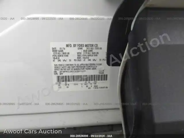 2016 Ford Edge 2FMPK3J92GBB11077 — hoton gwanjo Iaai na 9