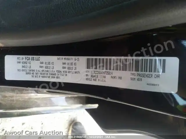 2015 Chrysler 200 1C3CCCAB4FN735814 — Iaai auction photo 9