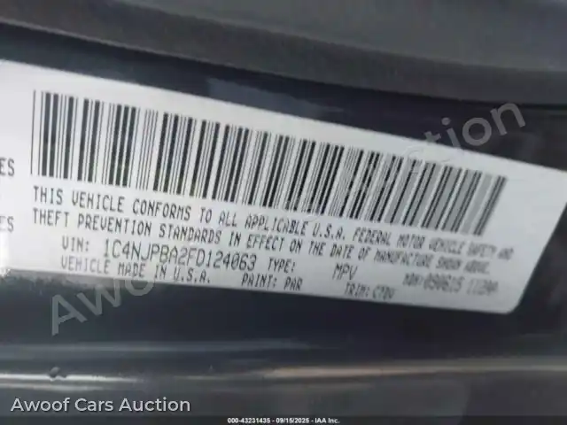 2015 Jeep Patriot 1C4NJPBA2FD124063 — Iaai auction photo 9