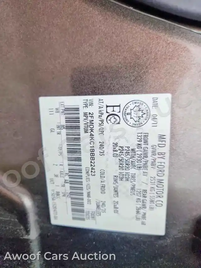 2011 Ford Edge 2FMDK4KC1BBB22423 — Copart auction photo 13