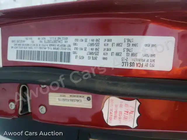 2015 Jeep Compass 1C4NJDBB7FD282776 — hoton gwanjo Copart na 10
