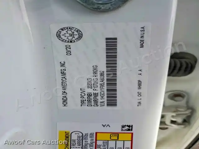 2020 Honda Accord 1HGCV1F95LA803882 — Copart auction photo 13