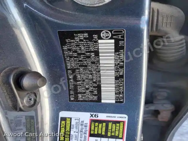 2015 Toyota Corolla 2T1BPRHE1FC347781 — Copart auction photo 12