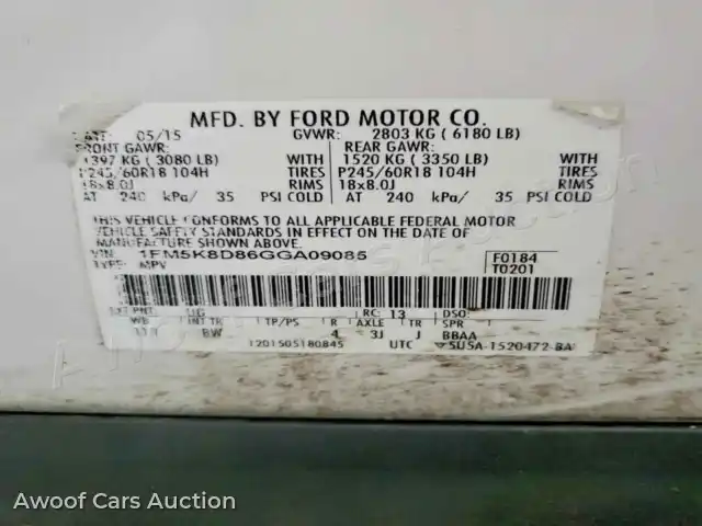 2016 Ford Explorer 1FM5K8D86GGA09085 — Copart auction photo 13