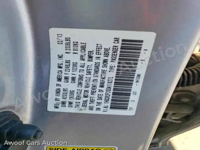 2013 Honda Accord 1HGCR2F35DA118272 — Copart auction photo 13