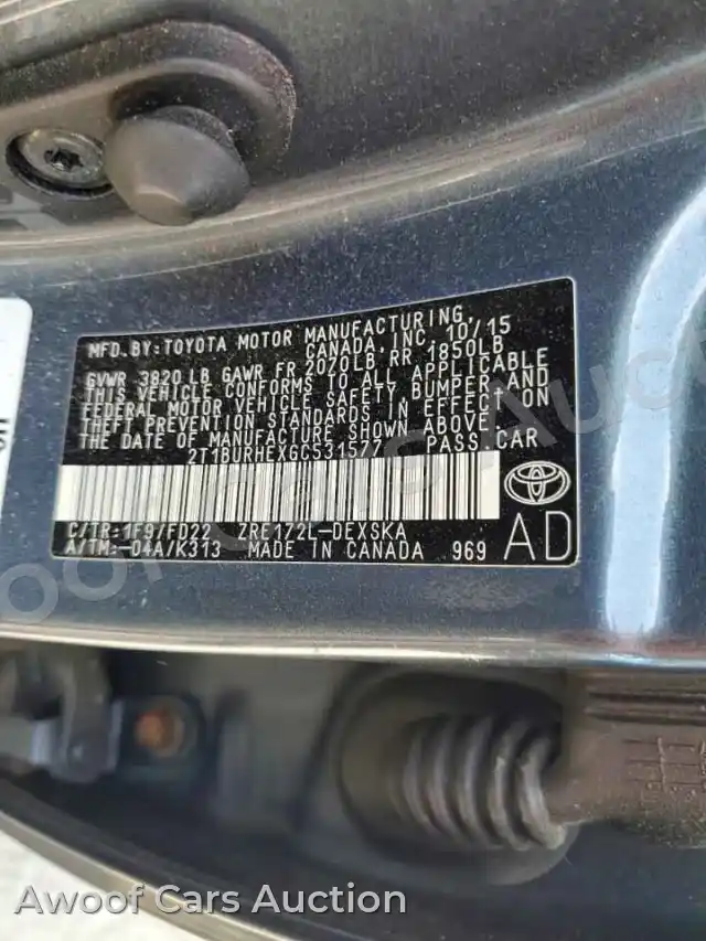 2016 Toyota Corolla 2T1BURHEXGC531577 — Copart auction photo 13