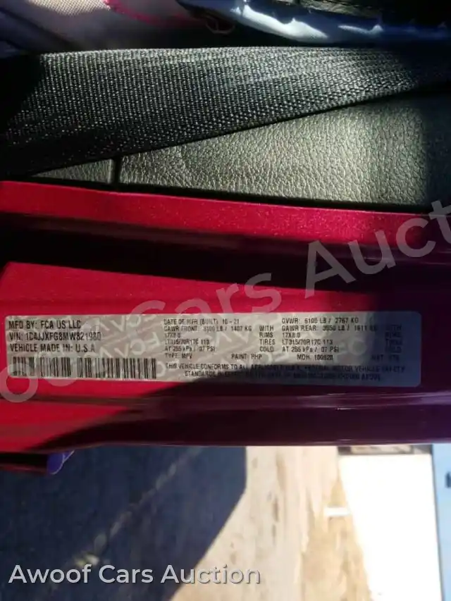 2021 Jeep Wrangler 1C4JJXFG8MW821980 — Copart auction photo 10