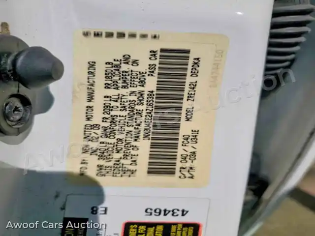 2010 Toyota Corolla 1NXBU4EE2AZ165384 — hoton gwanjo Copart na 12