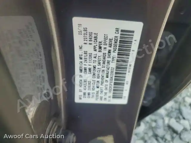 2016 Honda Accord 1HGCR3F95GA029932 — Copart auction photo 12