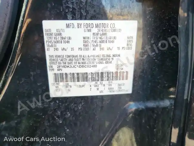2013 Ford Edge 2FMDK3JCXDBC02480 — Copart auction photo 12