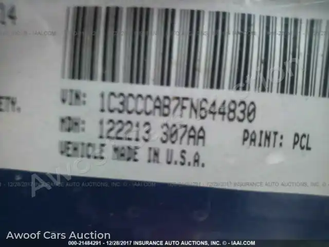 2015 Chrysler 200 1C3CCCAB7FN644830 — Iaai auction photo 9