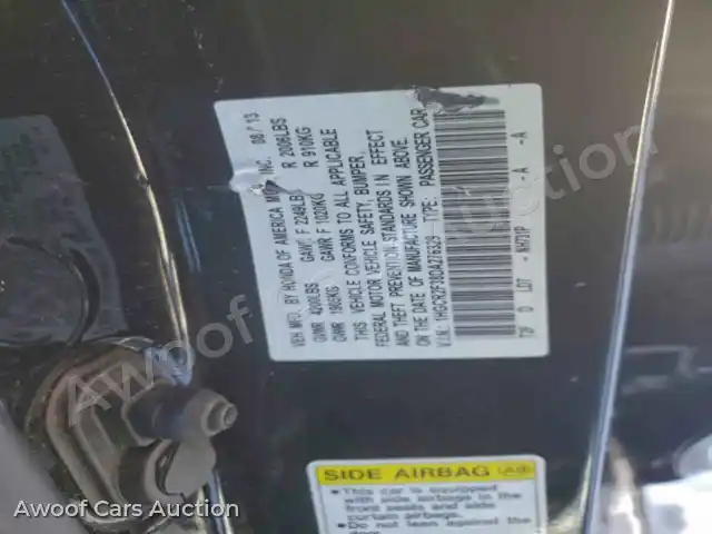 2013 Honda Accord 1HGCR2F38DA276329 — Copart auction photo 12