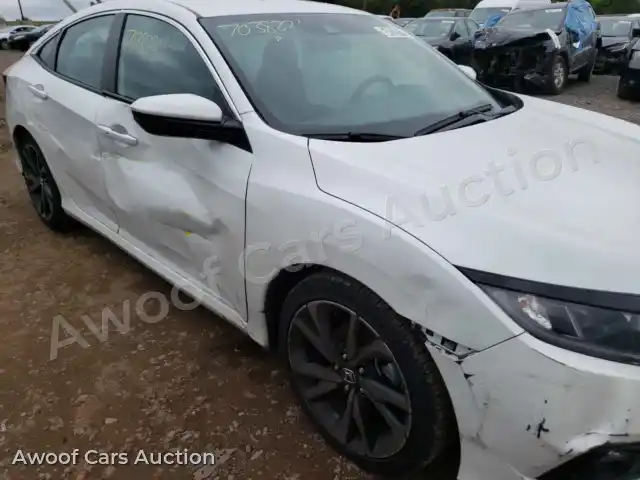 2021 Honda Civic 19XFC2F81ME202420 — hoton gwanjo Copart na 9
