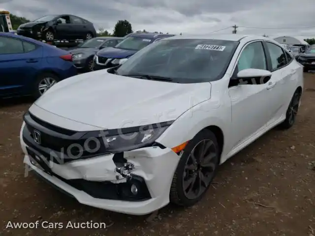 2021 Honda Civic 19XFC2F81ME202420 — hoton gwanjo Copart na 2