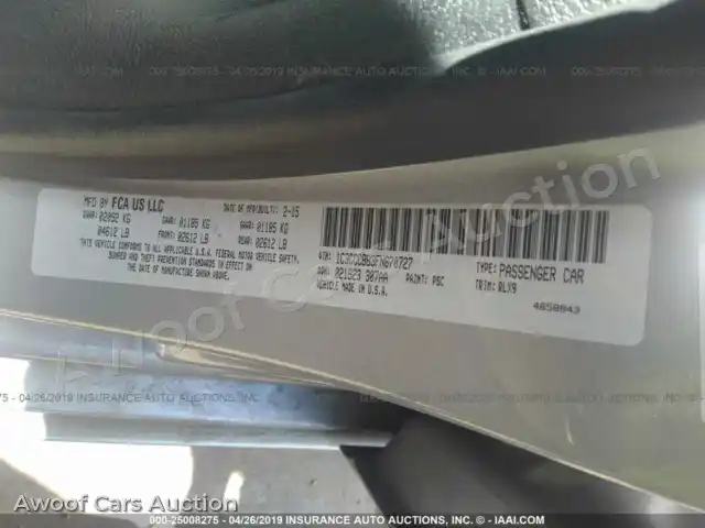 2015 Chrysler 200 1C3CCCBB3FN670727 — Iaai auction photo 9