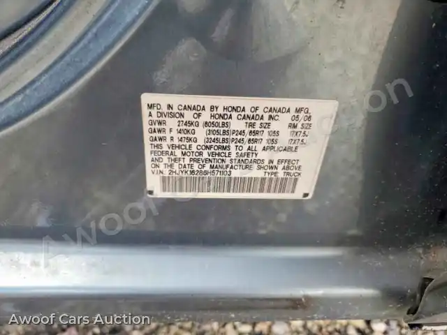 2006 Honda Ridgeline 2HJYK16286H571103 — Copart auction photo 12