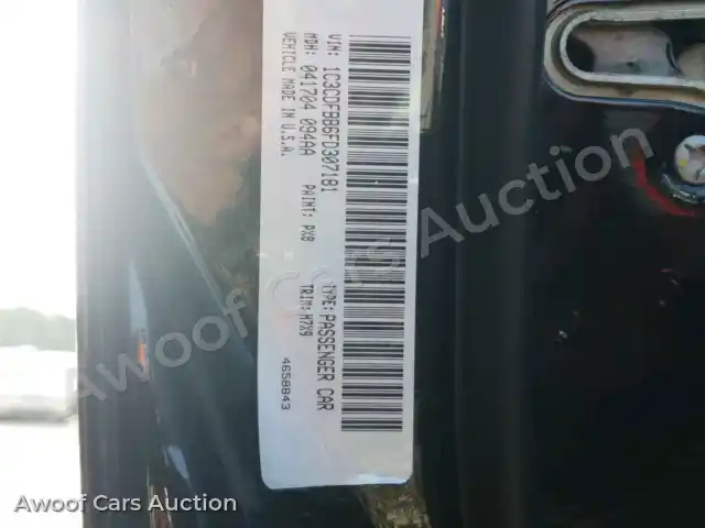 2015 Dodge Dart 1C3CDFBB6FD307181 — Copart auction photo 10