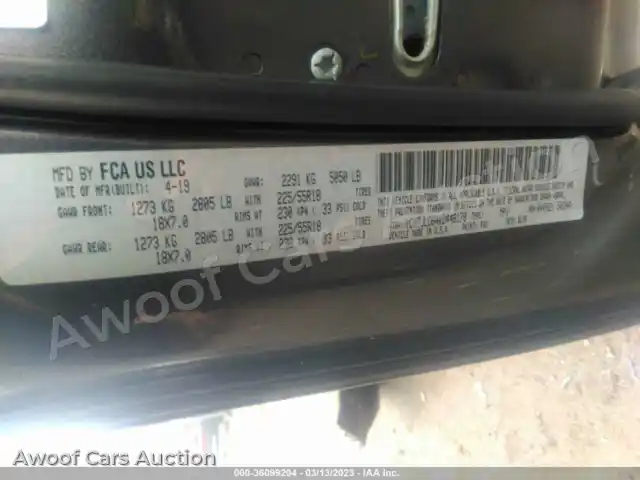 2019 Jeep Cherokee 1C4PJLDB4KD448178 — Iaai auction photo 9