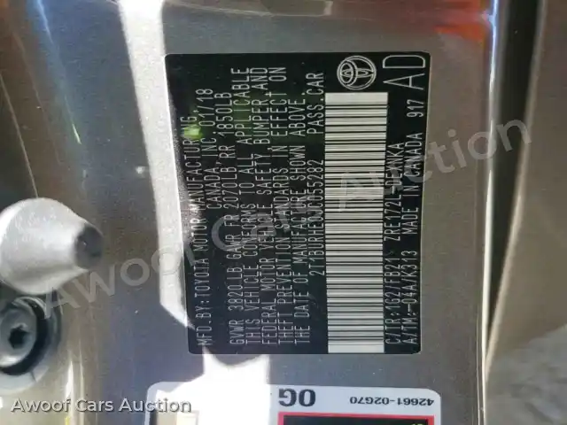 2018 Toyota Corolla 2T1BURHE0JC055282 — Copart auction photo 13