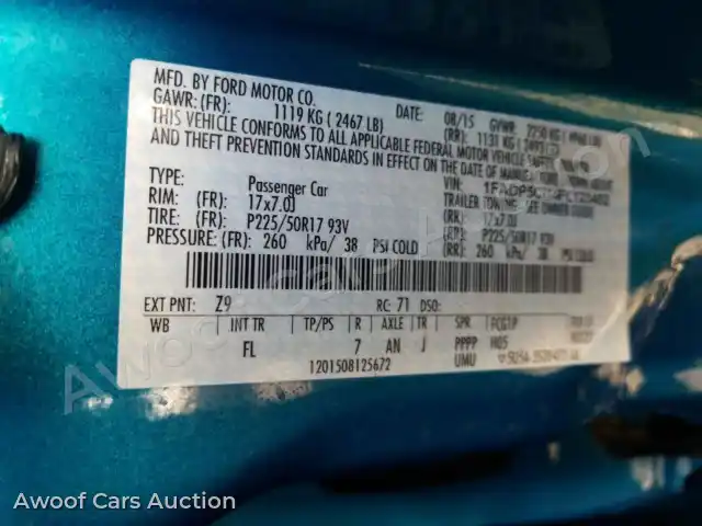 2015 Ford Cmax 1FADP5CU4FL123452 — Manheim auction photo 6