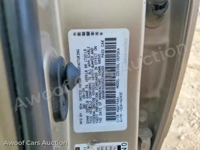 2005 Toyota Corolla 1NXBR32E85Z399289 — hoton gwanjo Copart na 12