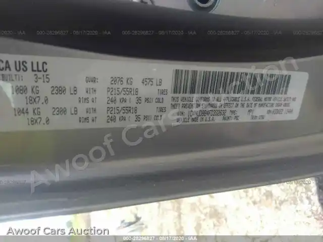 2015 Jeep Compass 1C4NJDBB4FD332632 — Iaai auction photo 9