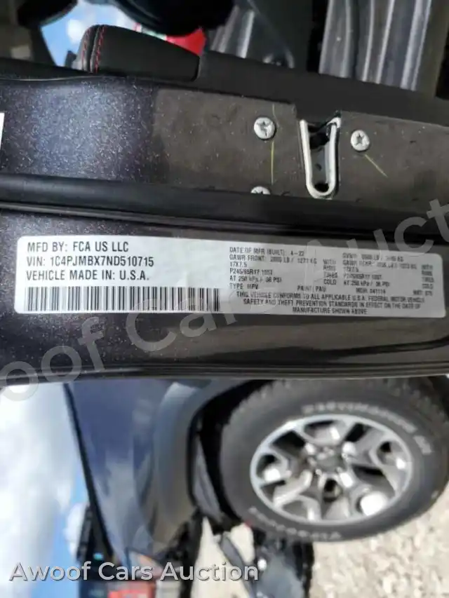 2022 Jeep Cherokee 1C4PJMBX7ND510715 — Copart auction photo 12