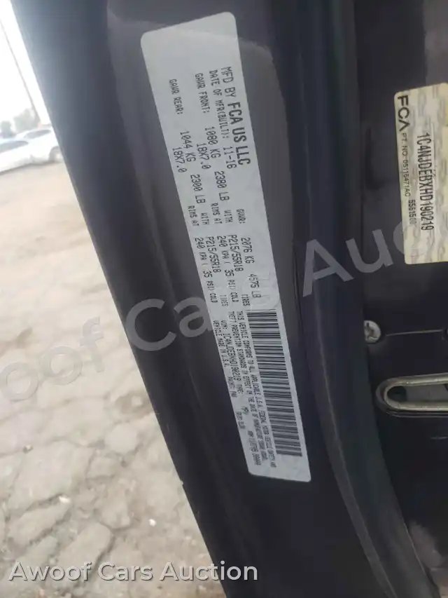 2017 Jeep Compass 1C4NJDEBXHD190219 — photo 10 de la vente Copart