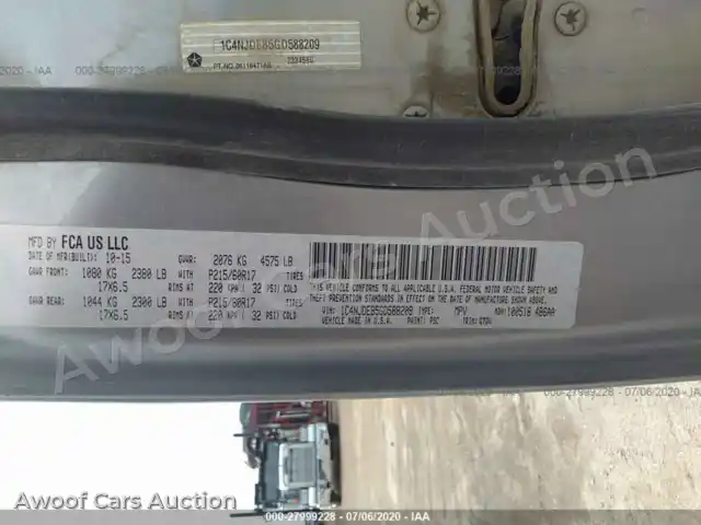 2016 Jeep Compass 1C4NJDEB5GD588209 — Iaai auction photo 9