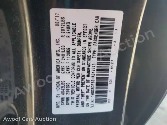 2017 Honda Accord 1HGCR3F89HA042773 — Copart auction photo 13