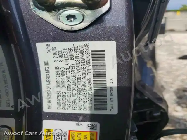 2018 Honda Accord 1HGCV1F31JA145955 — hoton gwanjo Copart na 12