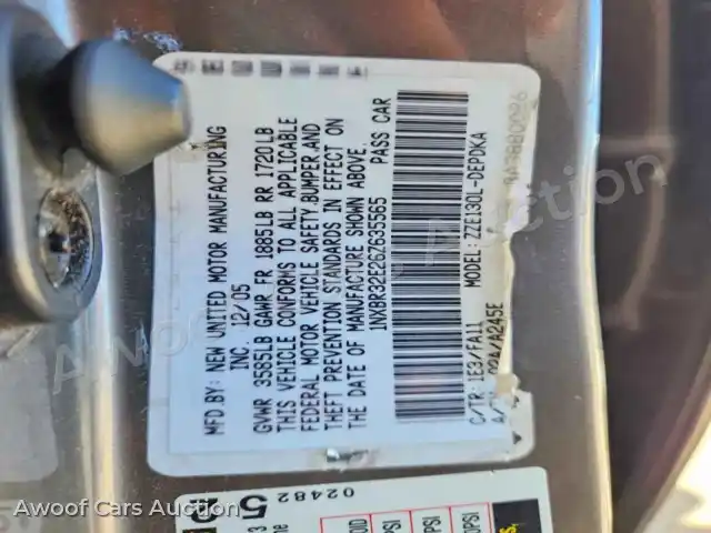 2006 Toyota Corolla 1NXBR32E26Z635565 — Copart auction photo 13