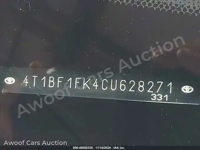 2012 Toyota Camry 4T1BF1FK4CU628271 — Iaai auction photo 17