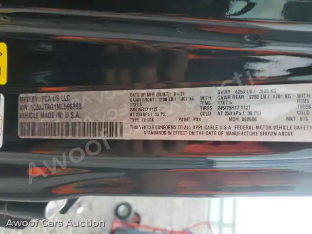 2021 Jeep Gladiator 1C6JJTAG1ML598898 — Copart auction photo 13