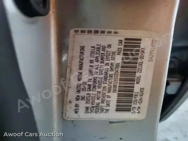 2003 Toyota Corolla 1NXBR32E63Z047888 — hoton gwanjo Copart na 12
