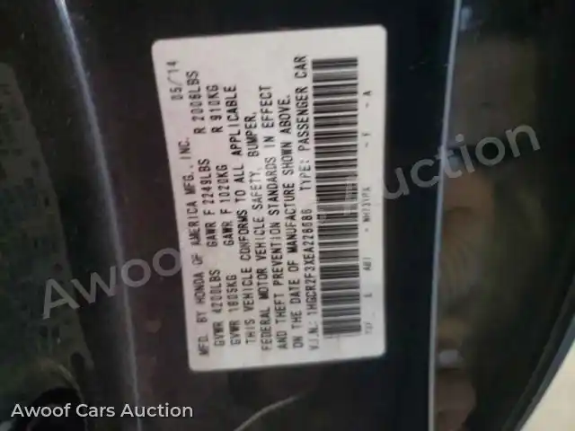 2014 Honda Accord 1HGCR2F3XEA228686 — Copart auction photo 13
