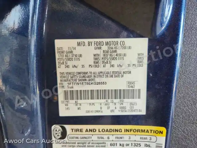 2014 Ford F150 1FTFW1ET5EKG28553 — Copart auction photo 12
