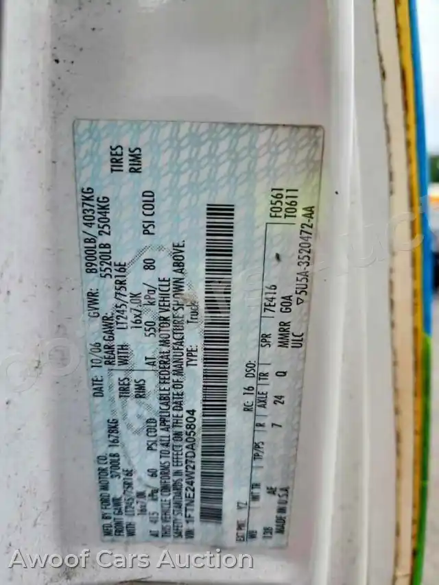 2007 Ford Econoline 1FTNE24W27DA05804 — Copart auction photo 11