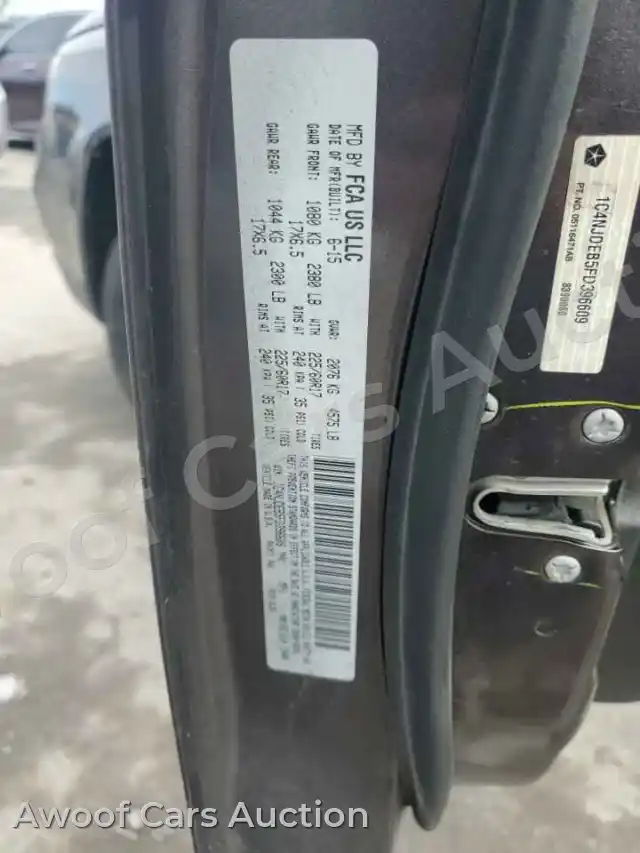 2015 Jeep Compass 1C4NJDEB5FD396609 — hoton gwanjo Copart na 12