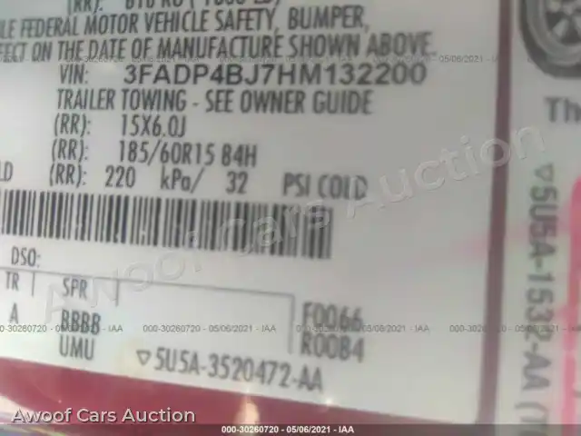 2017 Ford Fiesta 3FADP4BJ7HM132200 — photo 9 de la vente Iaai
