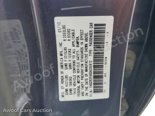 2013 Honda Accord 1HGCR2F89DA095672 — Copart auction photo 13