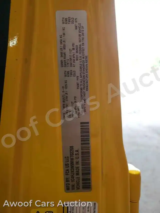 2021 Jeep Wrangler 1C4HJXDN9MW702268 — hoton gwanjo Copart na 13