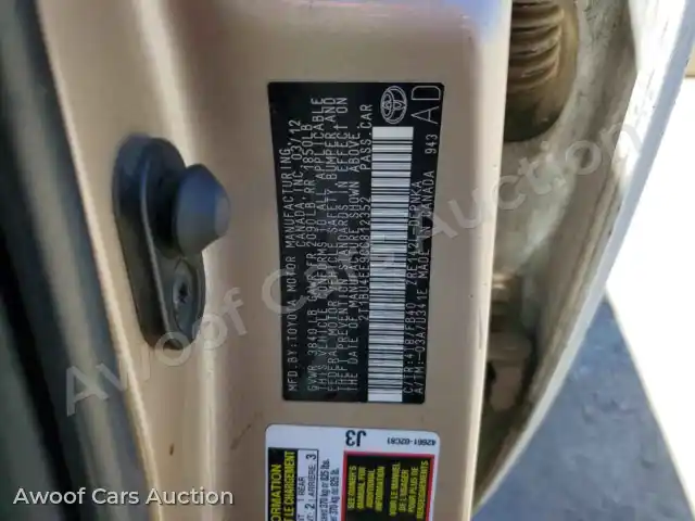 2012 Toyota Corolla 2T1BU4EE9CC812352 — photo 13 de la vente Copart